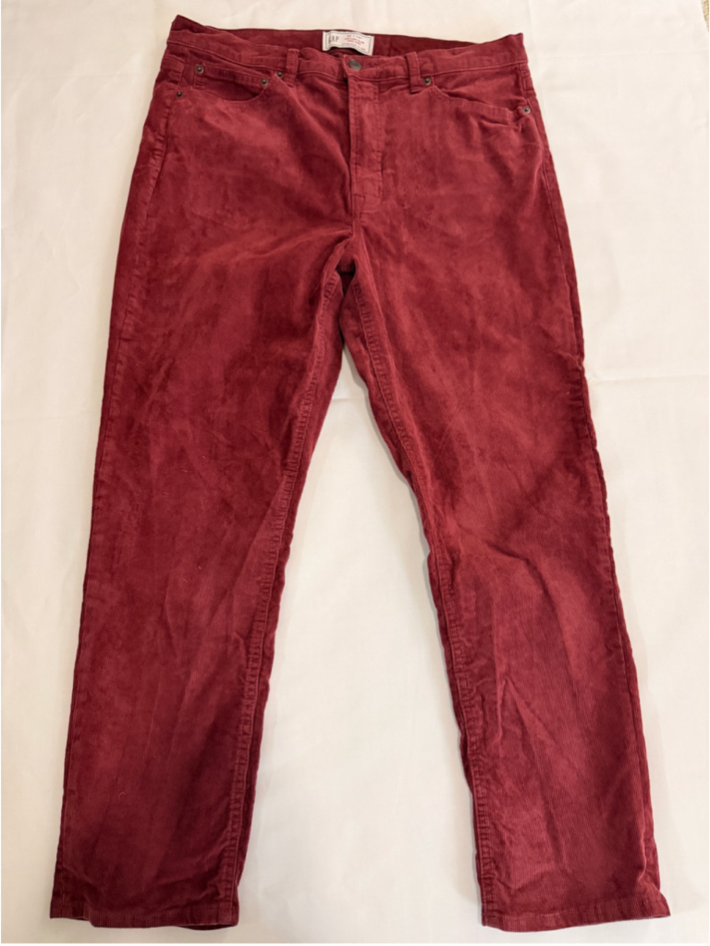 GAP Vintage Slim High Rise Corduroy Pants Red Size 14